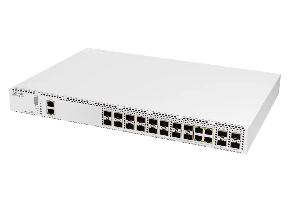 Ethernet-коммутатор MES3300-16F, 12x1G SFP + 4xCombo + 4x10G SFP+, L3, dual PSU