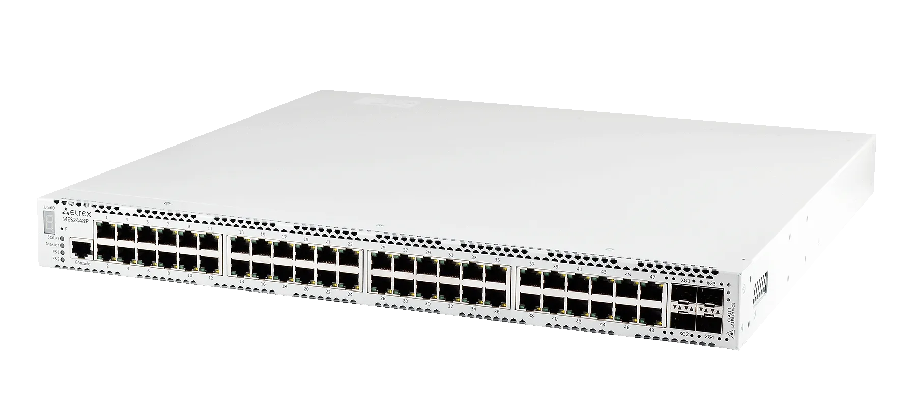 Ethernet-коммутатор MES2448P, 48xPoE/PoE+ (1G) + 4x1G/10G SFP+, L3, модульная система питания