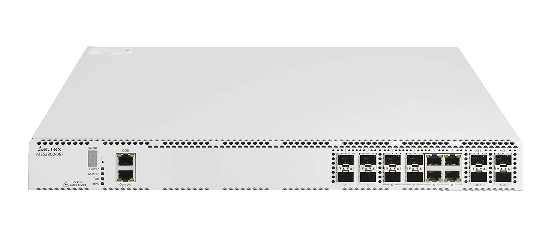 Ethernet-коммутатор MES3300-08F, 4x1G SFP + 4xCombo + 4x10G SFP+, L3, dual PSU