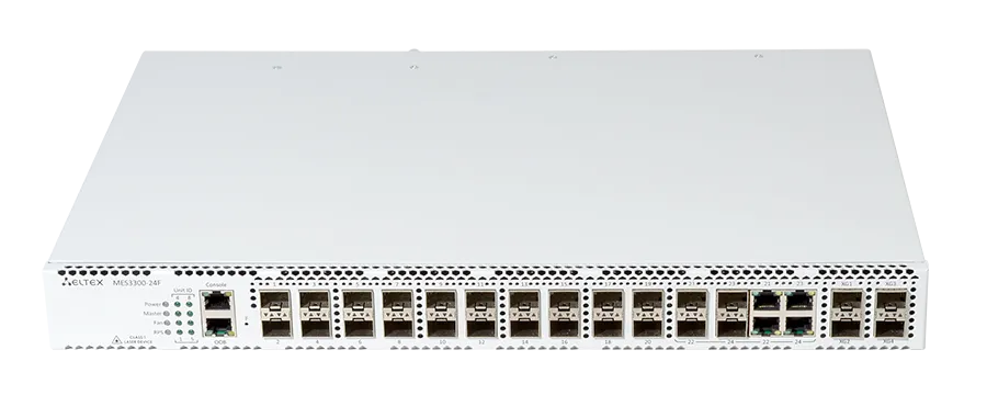 Ethernet-коммутатор MES3300-24F, 20x1G SFP + 4xCombo + 4x10G SFP+, L3, dual PSU