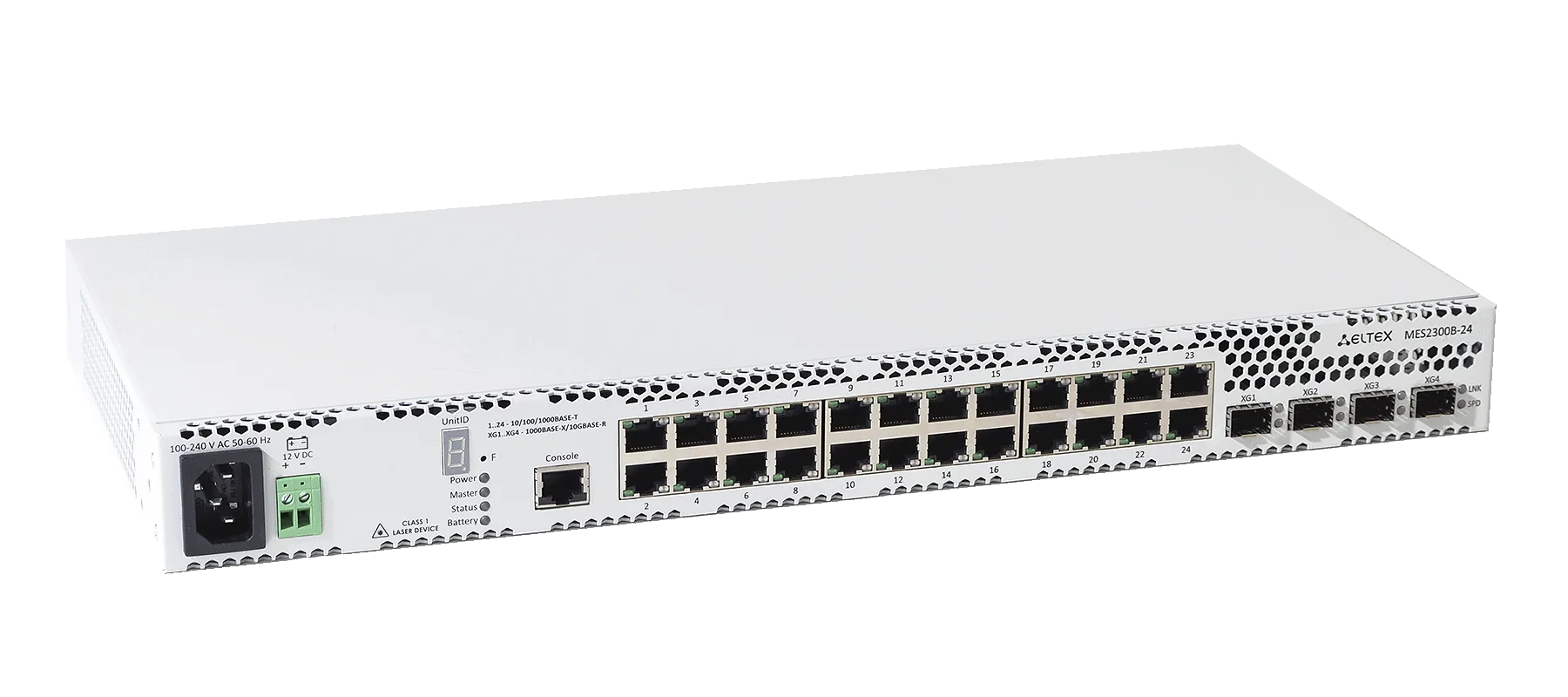 Ethernet-коммутатор MES2348B, 48x1G RJ45 + 4x10G SFP+, L3, 220V AC/12V DC