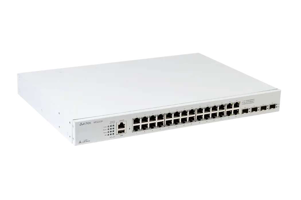 Ethernet-коммутатор MES2300DI-28, 24x1G RJ45 + 4xCombo (RJ45/SFP), L3, модульная система питания