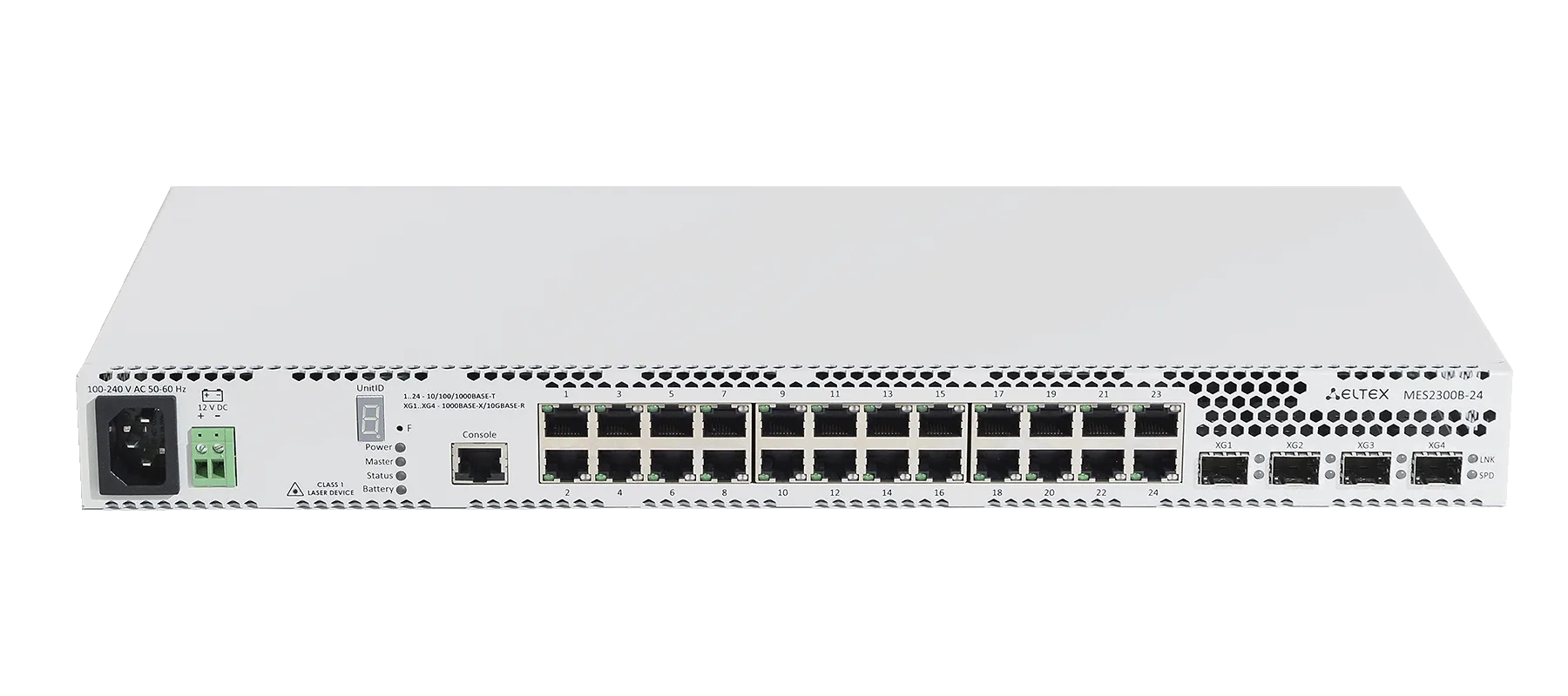 Ethernet-коммутатор MES2348B, 48x1G RJ45 + 4x10G SFP+, L3, 220V AC/12V DC
