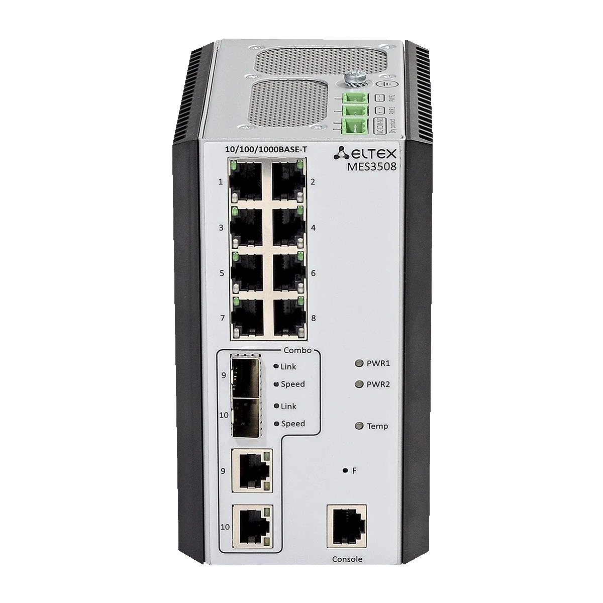 Ethernet-коммутатор MES3510P, 8xPoE/PoE+ (1G) + 4x100/1000BASE-X (SFP), L3, 48V DC