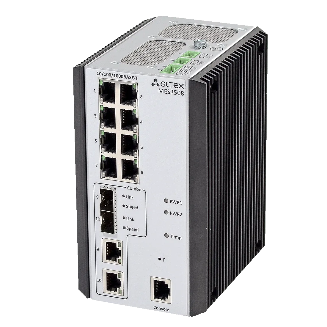 Ethernet-коммутатор MES3710P, 8xPoE/PoE+ (1G) + 4x100/1000BASE-X (SFP), L3, 48V DC