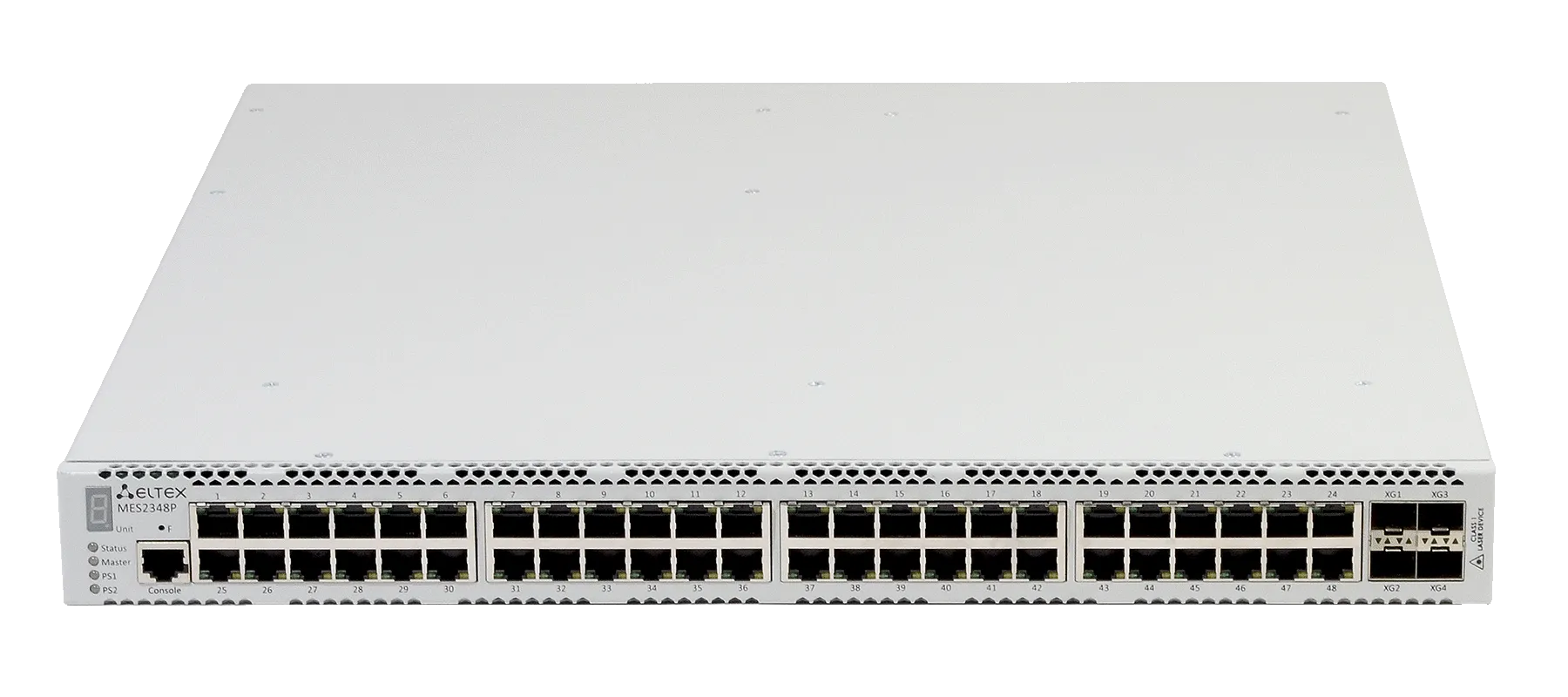 Ethernet-коммутатор MES2348P, 48xPoE/PoE+ (1G) + 4x1G/10G SFP+, L3, модульная система питания