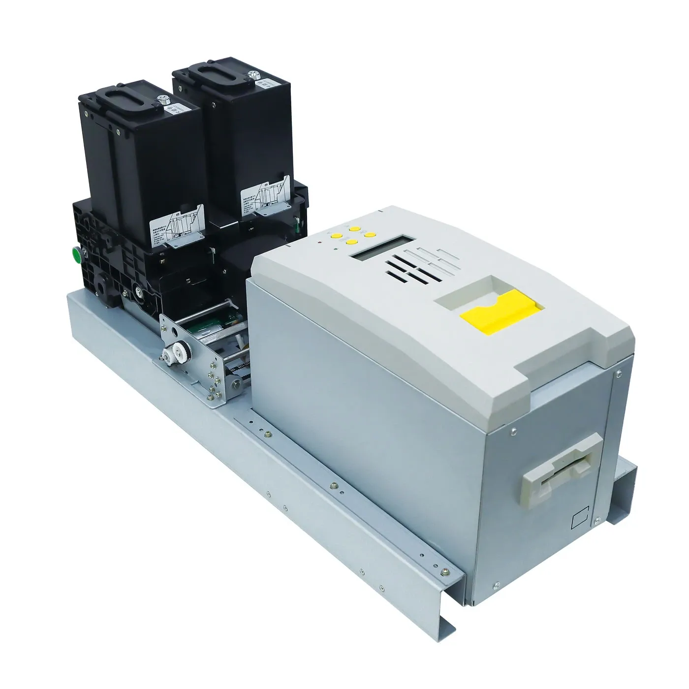 Двухсторонний принтер карт с двумя блокируемыми податчиками