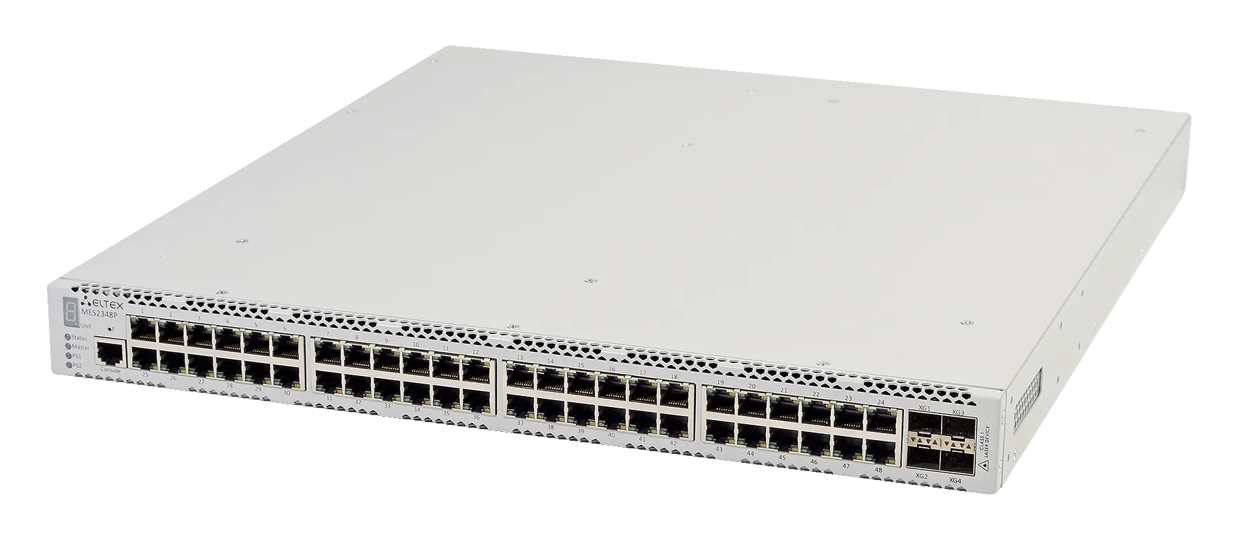 Ethernet-коммутатор MES2300-48P, 48xPoE/PoE+ (1G) + 4x1G/10G SFP+, L3, модульная система питания