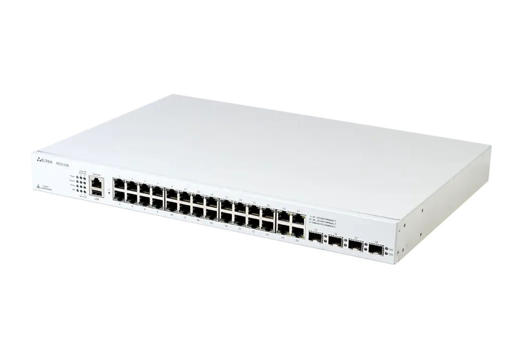 Ethernet-коммутатор MES2328I, 24x1G RJ45 + 4xCombo (RJ45/SFP), L3, модульная система питания