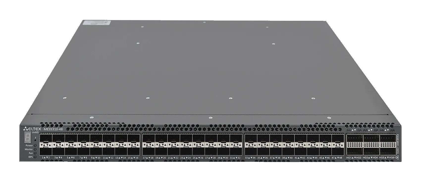 Ethernet-коммутатор MES5310-48, 48x1G/10G SFP+ + 6x40G/100G QSFP+, L3, dual PSU