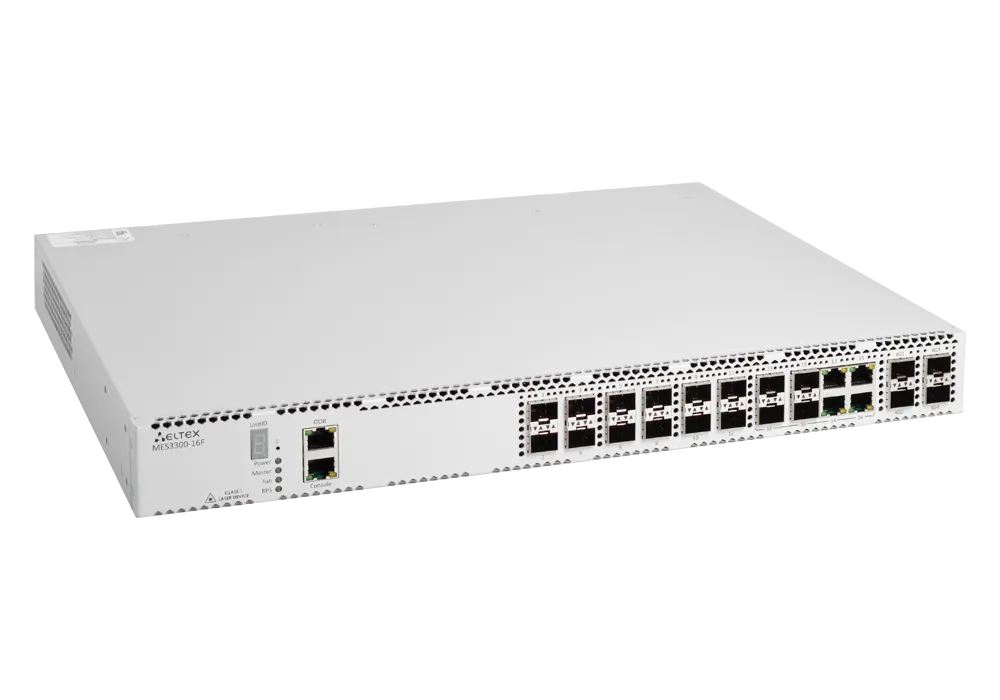 Ethernet-коммутатор MES3300-16F, 12x1G SFP + 4xCombo + 4x10G SFP+, L3, dual PSU