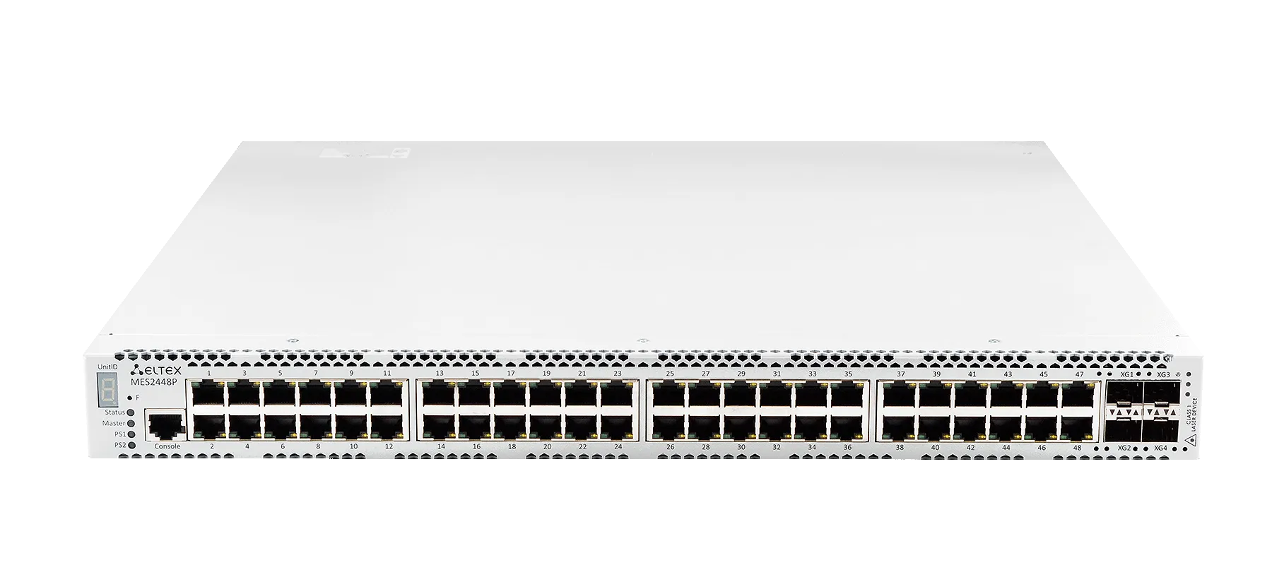 Ethernet-коммутатор MES2448P, 48xPoE/PoE+ (1G) + 4x1G/10G SFP+, L3, модульная система питания