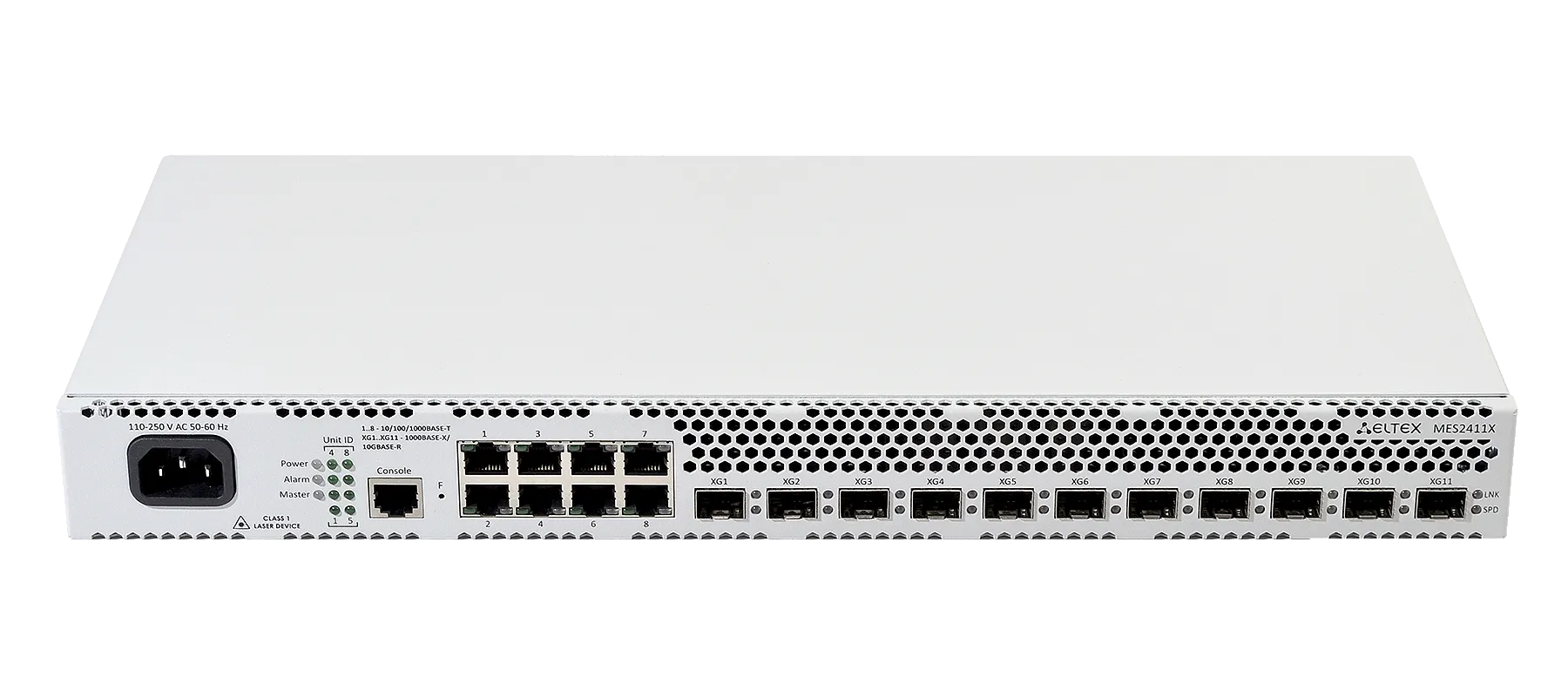 Ethernet-коммутатор MES2411X, 8x1G RJ45 + 11x1G/10G SFP+, L3, 220V AC