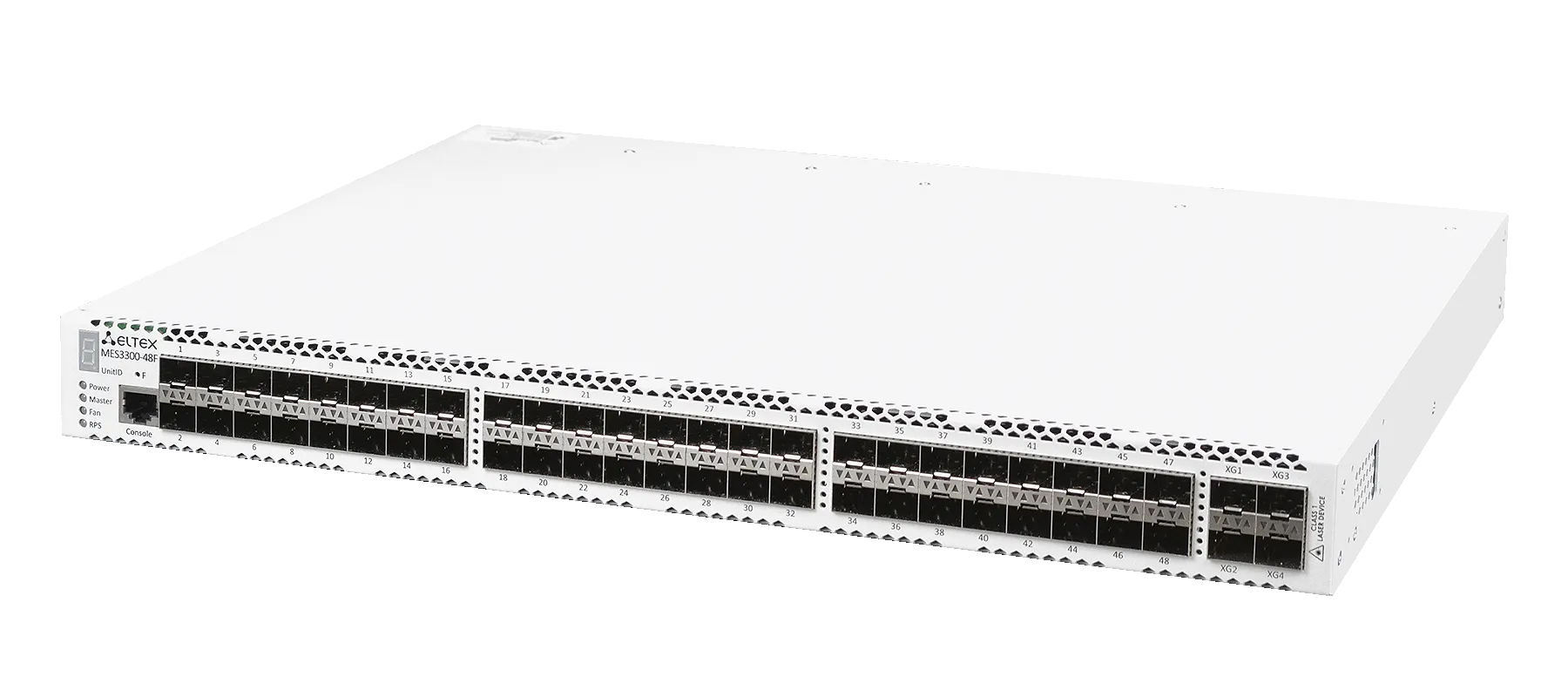 Ethernet-коммутатор MES3300-48, 48 портов 10/100/1000BASE-T (RJ-45), 4 порта 10GBASE-R/1000BASE-X (SFP+/SFP), L3, 2 слота для модулей питания